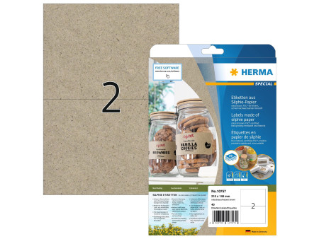 HERMA Étiquette en papier silphie, 210 x 148 mm, brun