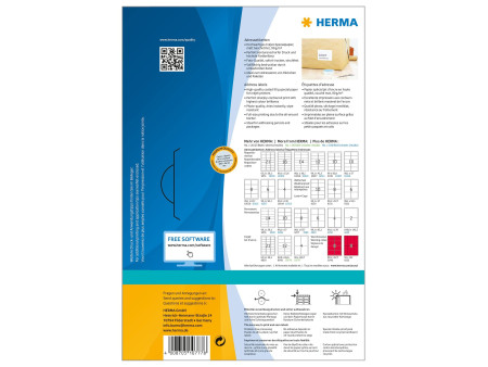 HERMA Étiquette pour jet d'encre, 96 x 139,7 mm, blanc