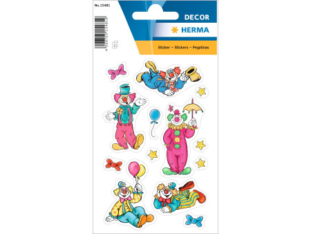 HERMA Sticker DECOR 'Clowns', en papier, brillant