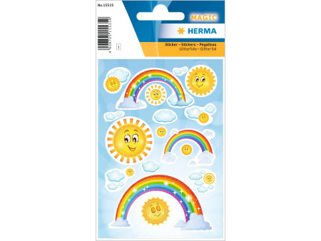 HERMA Sticker MAGIC 'Rainbow', en film, pailleté