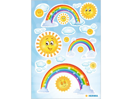 HERMA Sticker MAGIC 'Rainbow', en film, pailleté