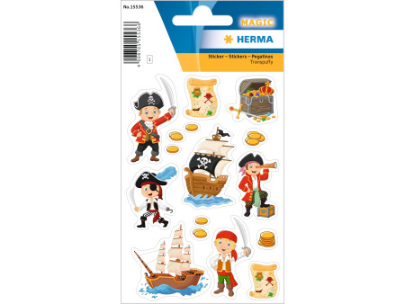 HERMA Sticker MAGIC 'Pirate', Transpuffy