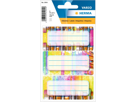 HERMA Étiquette pour livres VARIO 'Pinceaux', 76 x 35 mm