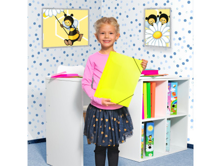 HERMA Chemise à élastiques, en PP, A3, jaune fluo