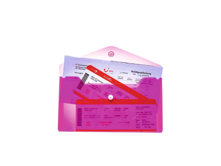 HERMA Pochette à documents, PP, format long, rose vif