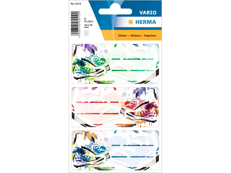 HERMA Étiquette pour livres VARIO 'Chucks', 76 x 35 mm