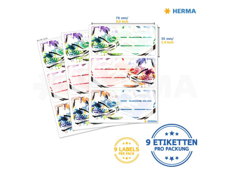 HERMA Étiquette pour livres VARIO 'Chucks', 76 x 35 mm