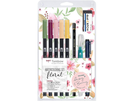 Tombow Kit pour aquarelle 'Floral', 11 pièces