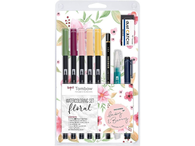 Tombow Kit pour aquarelle 'Floral', 11 pièces