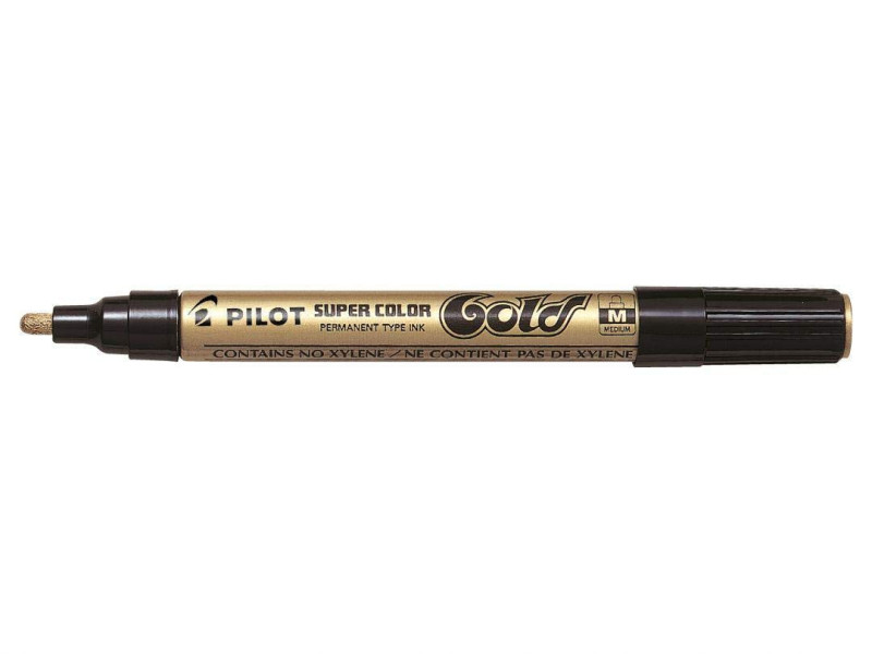 PILOT Marqueur permanent SUPER COLOR Gold, moyen, or