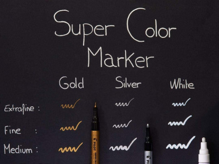 PILOT Marqueur permanent SUPER COLOR Gold, moyen, or
