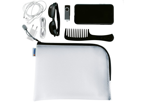 HERMA Pochette à fermeture à zip 'Mesh Bags', A5, noir