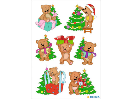 HERMA Sticker de Noël DECOR 'Ours de Noël'