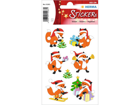 HERMA Sticker de Noël DECOR 'Renard de Noël'