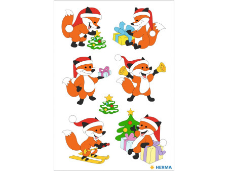 HERMA Sticker de Noël DECOR 'Renard de Noël'