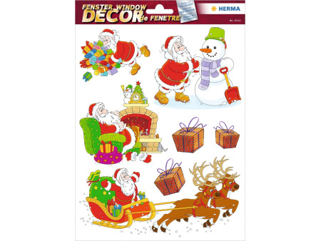 HERMA Image de Noël pour fenêtre 'Joyeux Père Noël'