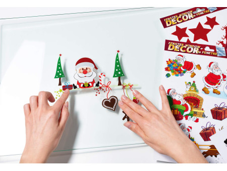 HERMA Image de Noël pour fenêtre 'Joyeux Père Noël'