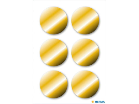 HERMA Sticker de Noël, rond, 32 mm, or
