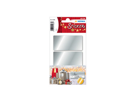 HERMA Sticker de Noël, rectangulaire, 26 x 54 mm, argent