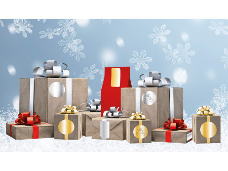HERMA Sticker de Noël, rectangulaire, 34 x 67 mm, or