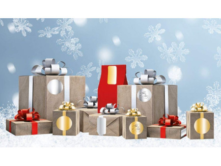 HERMA Sticker de Noël, rectangulaire, 34 x 67 mm, argent