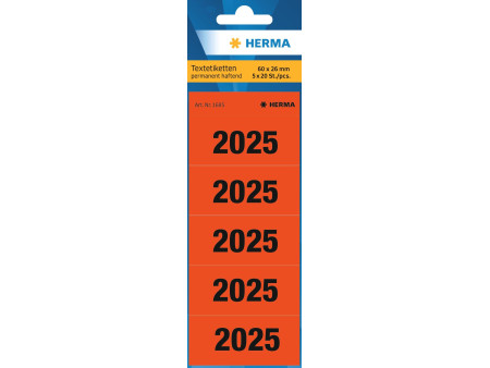 HERMA Étiquette pour classeur '2025', 60 x 26 mm, imprimé