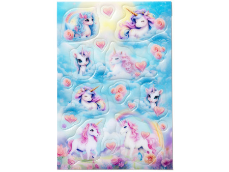 HERMA Sticker MAGIC Happy Unicorns, Transpuffy