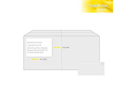 TOP STICK Etiquette universelle, 210 x 148 mm, blanc