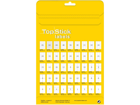 TOP STICK Etiquette pour dos de classeur, 192 x 38 mm, blanc
