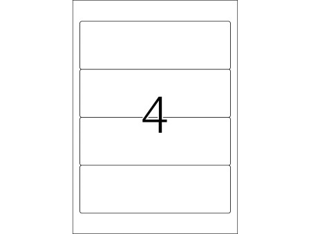 TOP STICK Etiquette pour dos de classeur, 192 x 61 mm, blanc