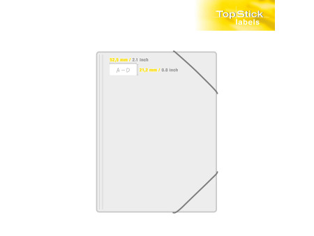 TOP STICK Etiquette universelle, 52,5 x 21,2 mm, blanc