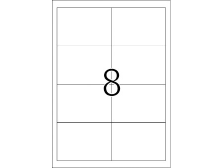 TOP STICK Etiquette universelle, 96,5 x 67,7 mm, blanc