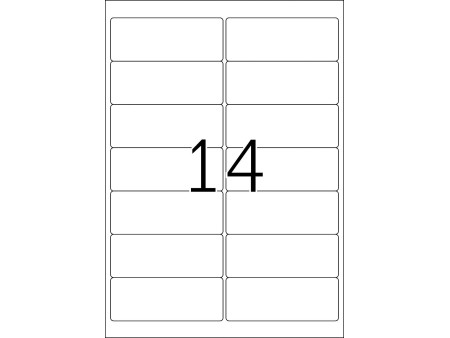 TOP STICK Etiquette universelle, 99,1 x 38,1, blanc