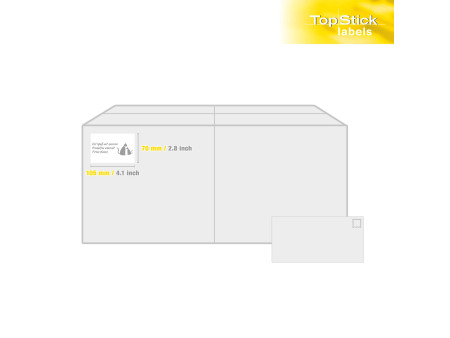 TOP STICK Etiquette universelle, 105 x 70 mm, blanc