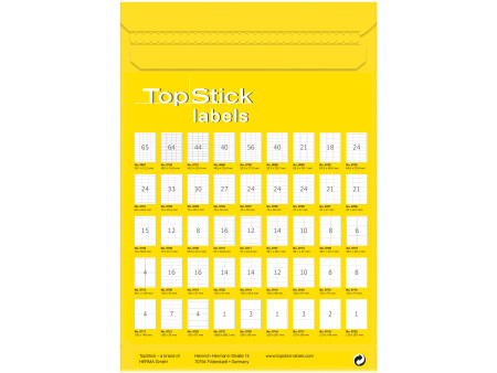 TOP STICK Etiquette universelle, 210 x 99 mm, blanc