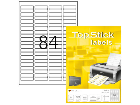 TOP STICK Etiquette universelle, 46 x 11,1 mm, blanc