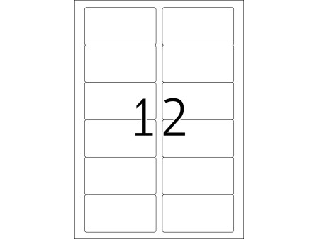 TOP STICK Etiquette universelle, 88,9 x 46,6 mm, blanc