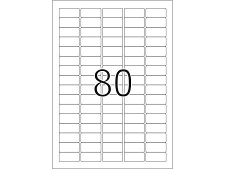 TOP STICK Etiquette universelle, 35,6 x 16,9 mm, blanc