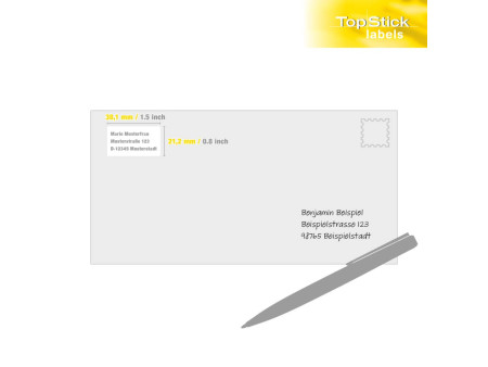 TOP STICK Etiquette universelle, 99,1 x 93,1 mm, blanc