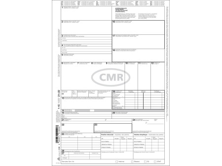 RNK Verlag Formulaire 'Lettre de voiture International' CMR