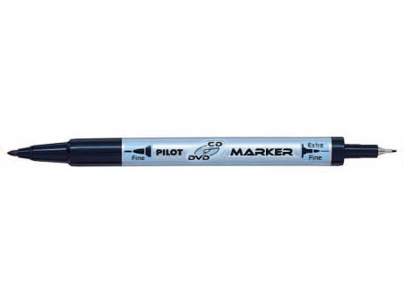 PILOT Marqueur permanent 'Marker Twin' CD/DVD, noir