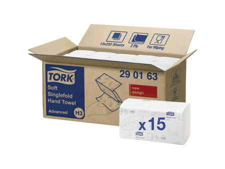 TORK Essuie-mains, 248 x 230 mm, pli en Z, blanc