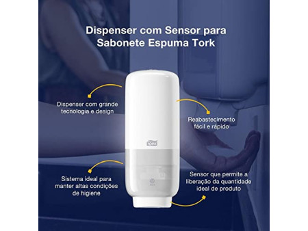 TORK Distributeur de savon par capteur ELEVATION, blanc