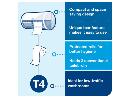 TORK Distributeur de papier toilette ELEVATION, blanc