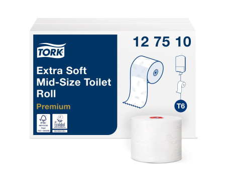 TORK Papier toilette rouleau Midi, 3 couches, 70 m, blanc