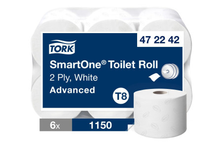 TORK Papier toilette grand rouleau SmartOne 2 couches, 207 m