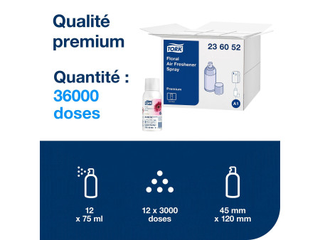 TORK Spray désodorisant 'Parfum floral', 75 ml