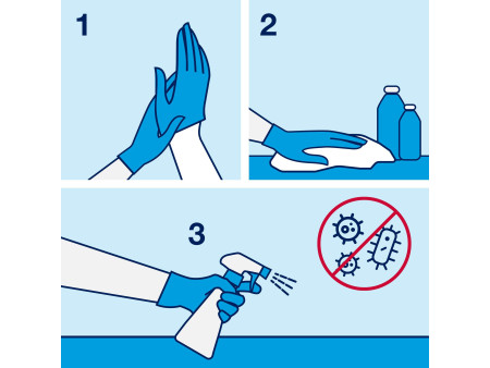 TORK Rouleau de papier nettoyant industriel, 340 m, bleu