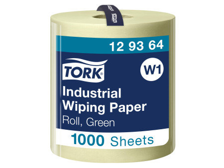 TORK Rouleau de papier nettoyant industriels, 340 m, vert