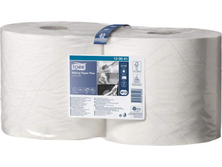 TORK Rouleau nettoyant multi-usage, 2 couches, 255 m, blanc